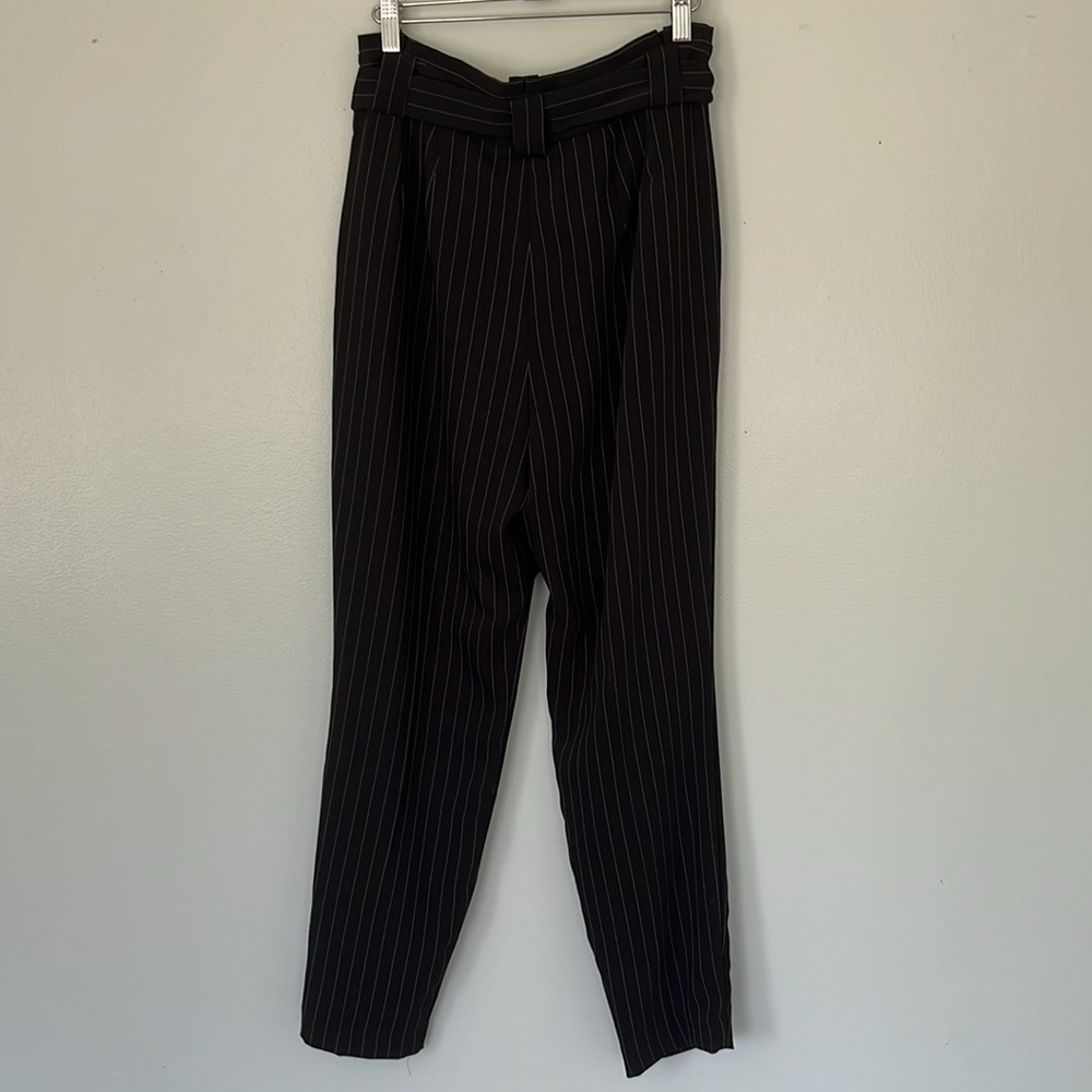 Exspress Paper Bag Stripped Ankle Pants - Picture 5 of 11
